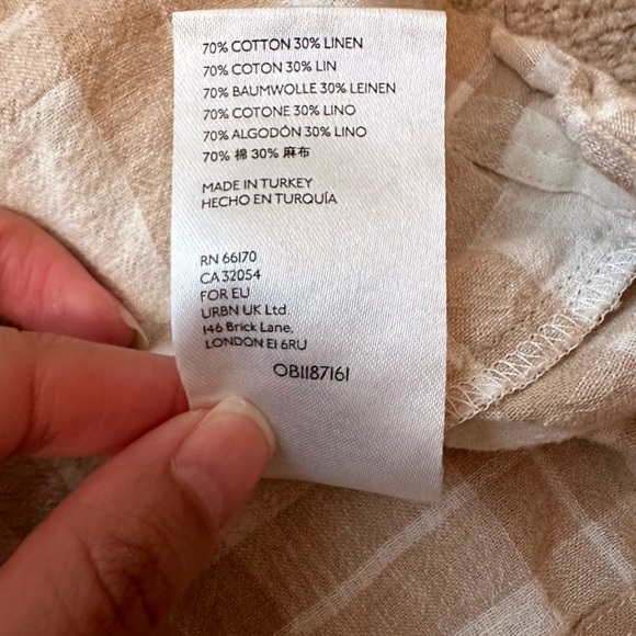 Anthropologie Pilcro The Bette Babydoll Short Sleeve Linen/Cotton Blend Blouse - Picture 11 of 11